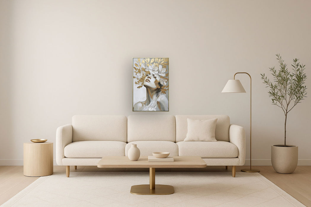 Golden Reverie - 24" x 36" Framed Wall Art
