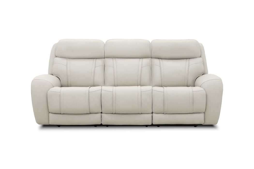 Moorehead - 3P Sofa (Zero Gravity, Drop Down Table With Lights, Wireless Charger And Two Cupholders) - Kona-White