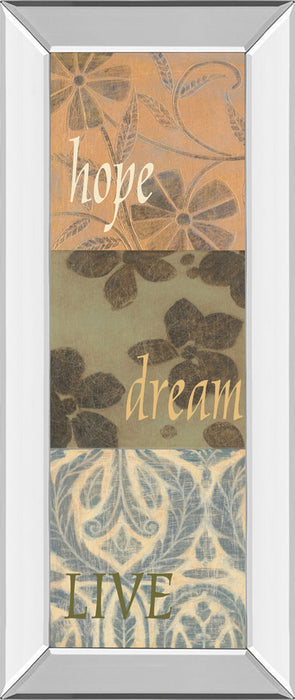 Uplift I By Vision Studio - Mirror Framed Print Wall Art - Light Brown