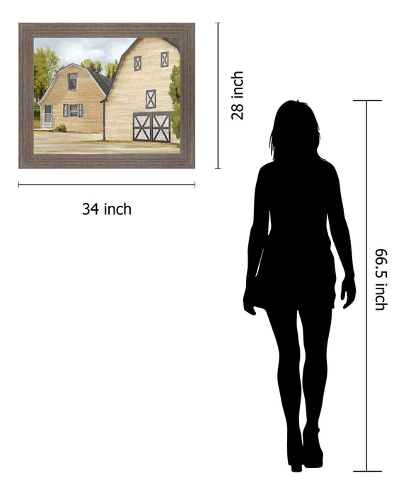 Summer Barns - 28" x 34" Framed Wall Art