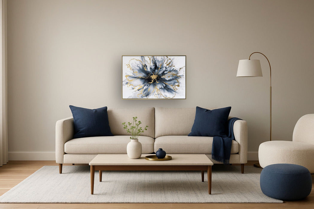 Molten Eclipse Burst - 33" x 48" Framed Wall Art