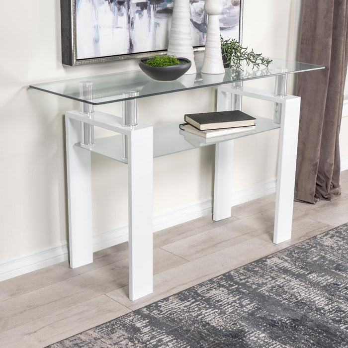 Dyer - 1-Shelf Rectangular Glass Top Table