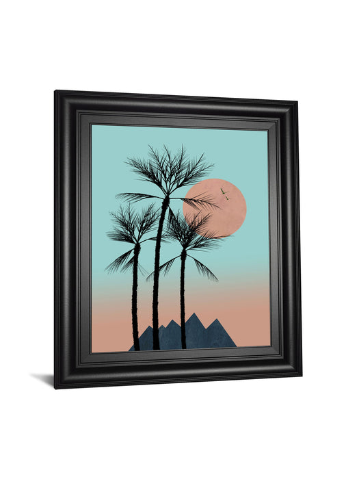 Passion In The Tropics II By Hal Halli - Framed Print Wall Art - Light Blue