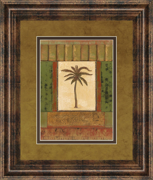 Classic Palm I By Rebecca Burton - Framed Print Wall Art - Light Brown