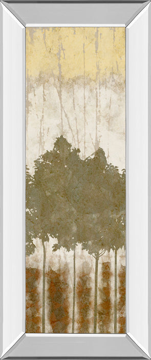 Nature's Quartet Il By Alonzo Saunders - Mirror Framed Print Wall Art - Light Brown