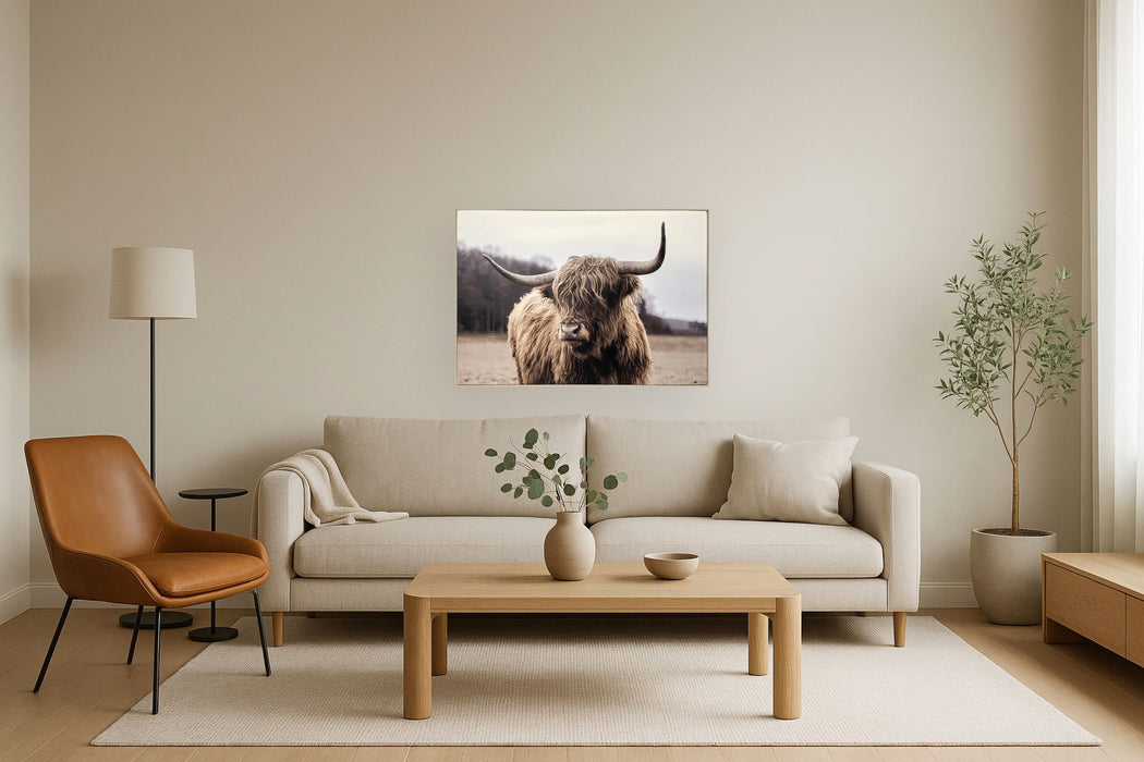 "Majestic Highland" Canvas In Frame - Brown