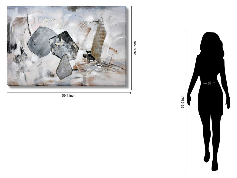 Onyx Drift - 39" x 59" Framed Wall Art