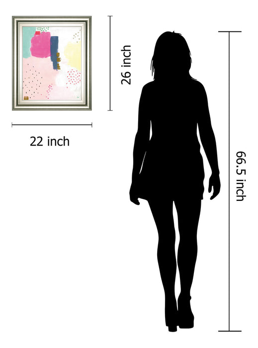 Dots And Colours-Speckle By Joelle Wehkamp - Framed Print Wall Art - Pink