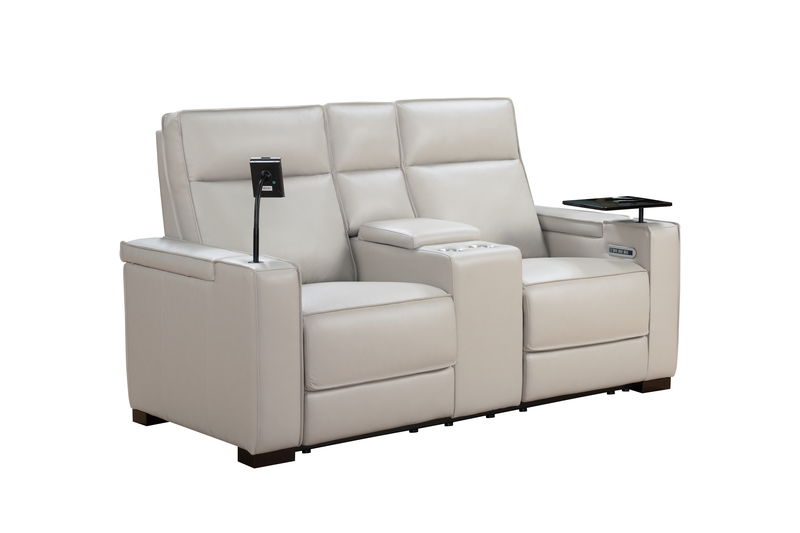 Odessey - Power Console Loveseat Recliner With Power Headrest, Power Lumbar, Heat And Massage