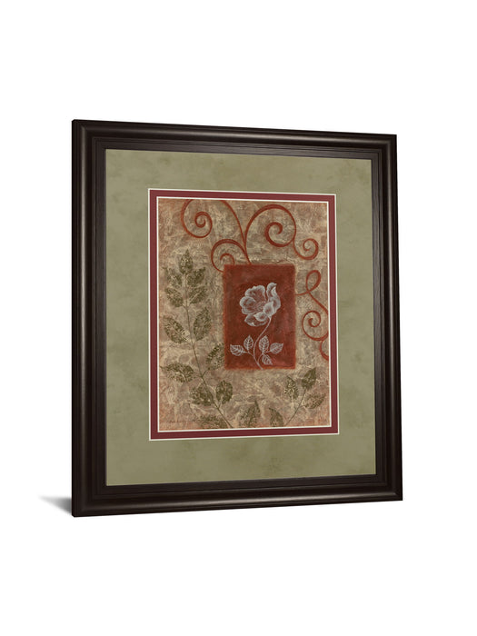 Verdant Scrolls - 34" x 40" Framed Wall Art - Beige