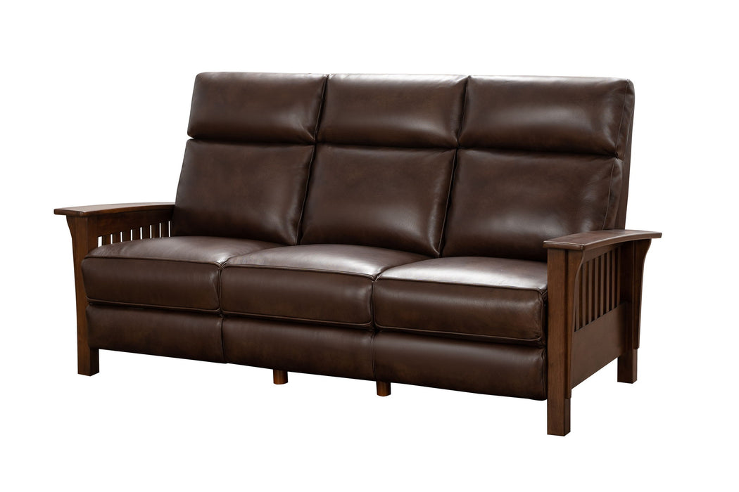 Artisan - Sofa-Recliner With Power, Power Headrest - Dark Brown