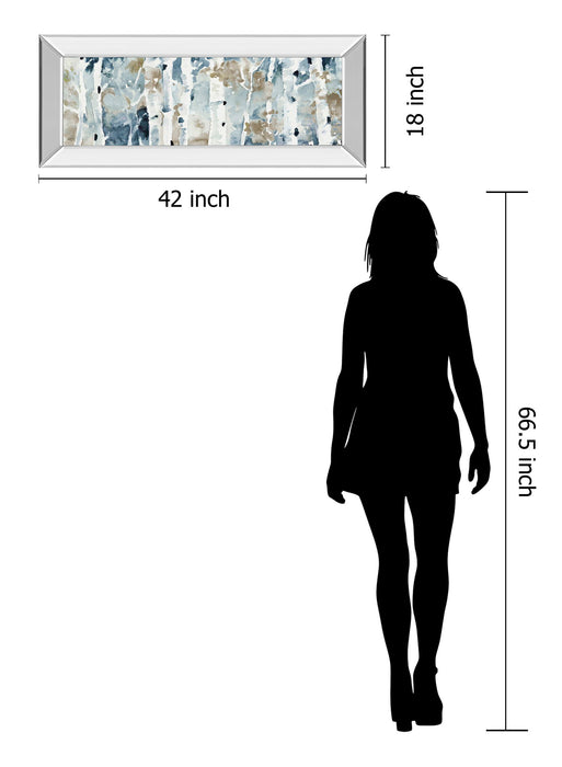 Blue Upon The Hill By Lanie Loreth - Mirror Framed Print Wall Art - Blue