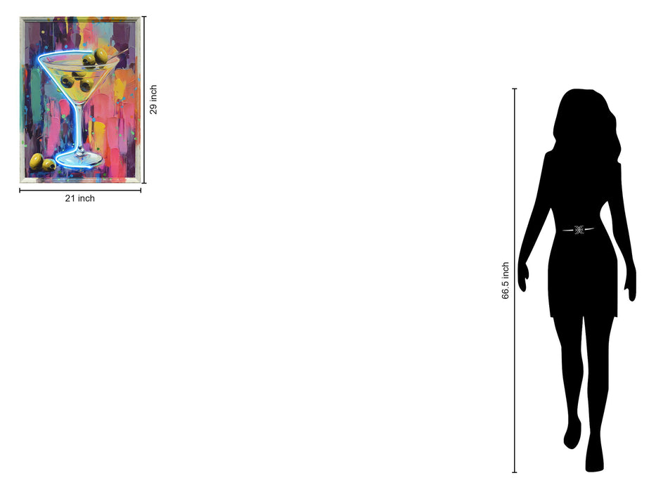 Olive Splash - 21" x 29" Framed Wall Art