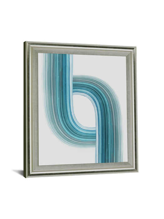 Aqua Ribbon - 28" x 34" Framed Wall Art