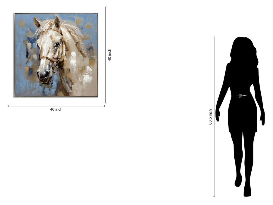 Golden Mane Majesty - 40" x 40" Framed Wall Art