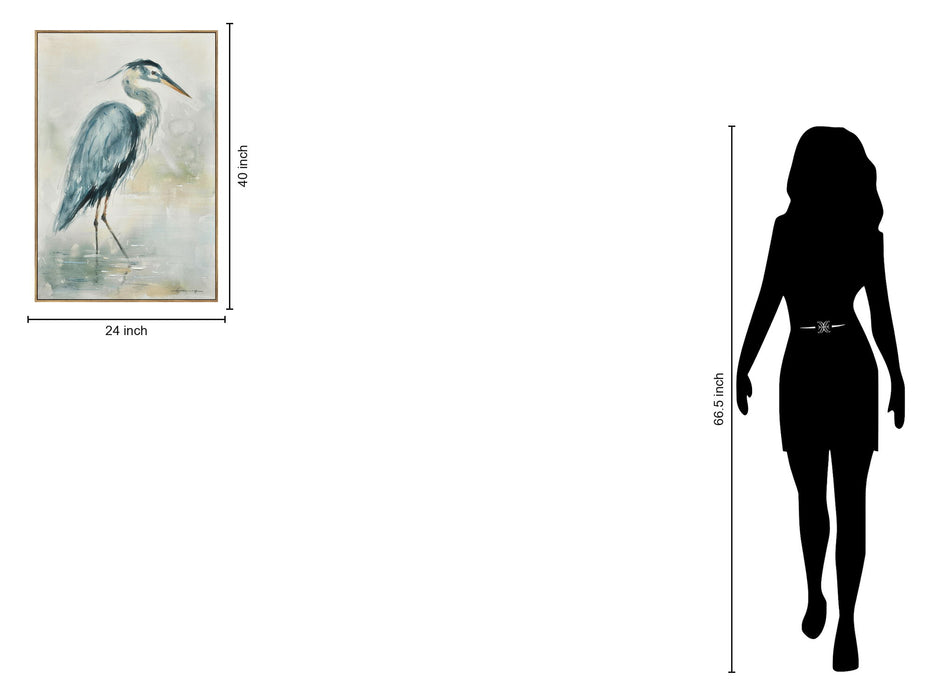 Azure Wading Grace - 39" x 24" Framed Wall Art