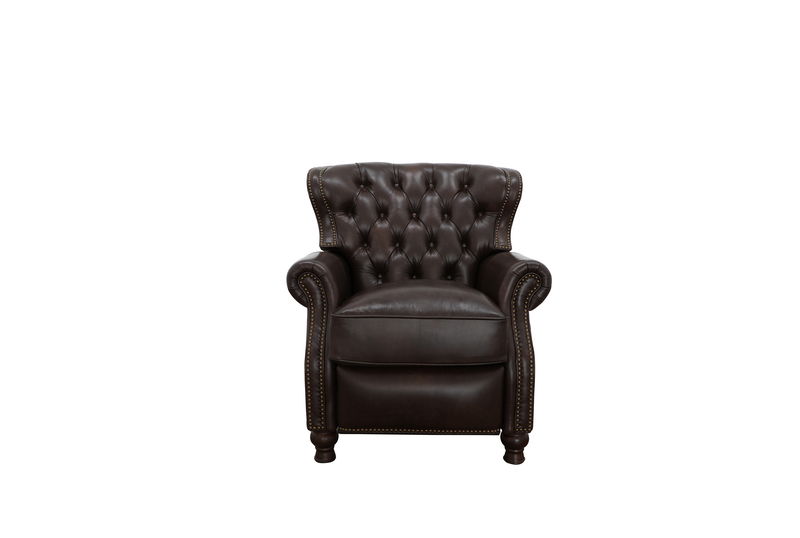 Presidential - Push Thru The Arm Recliner - Dark Brown