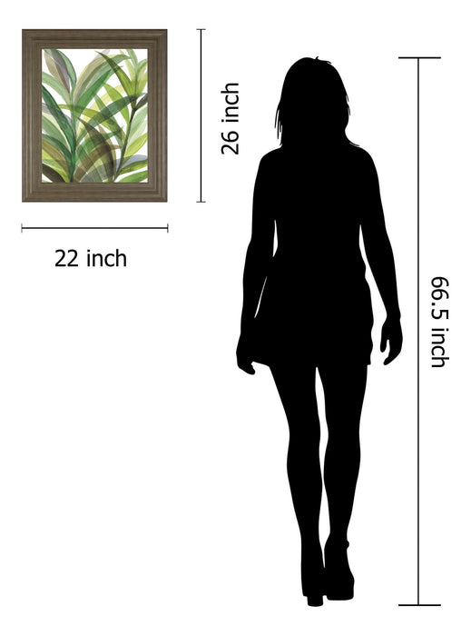 Tropical Greens Il By Rebecca Meyers - Framed Print Wall Art - Green