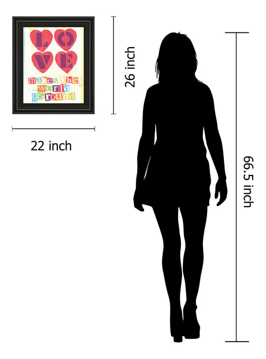 Must Be Love I By Tom Frazier - Framed Print Wall Art - Red