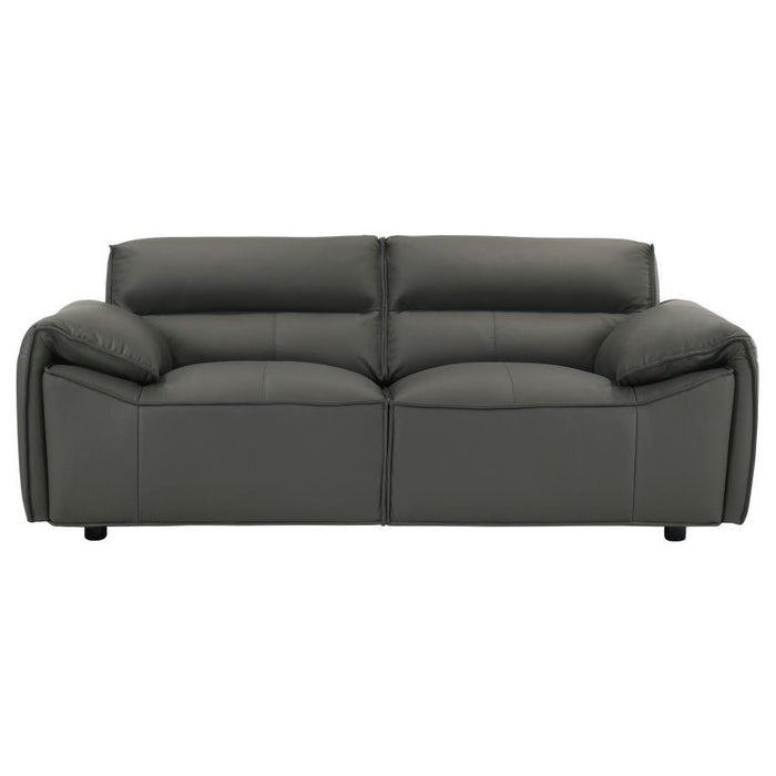 Buxton - Top Grain Leather Upholstered Loveseat