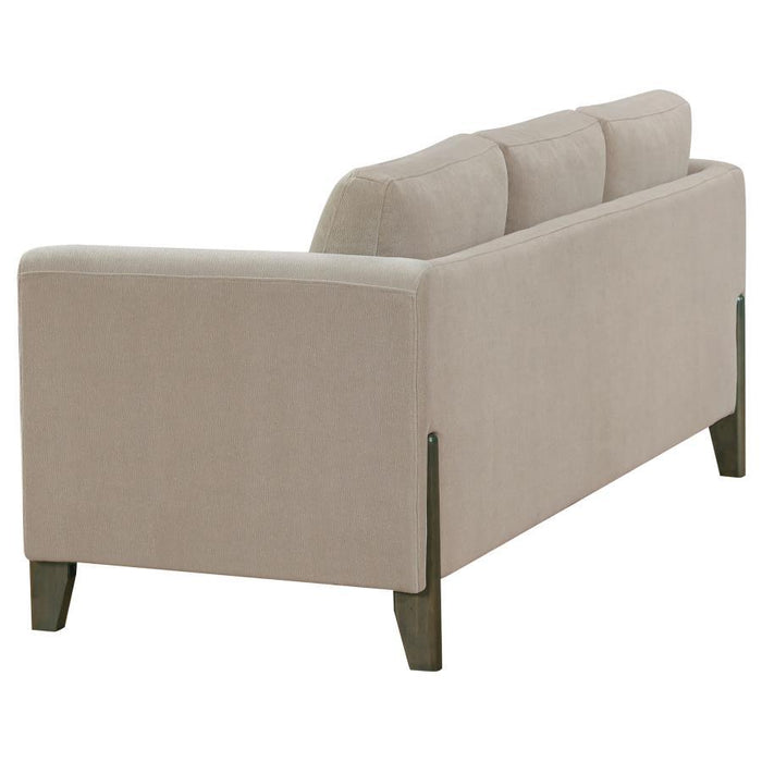Islington - Fabric Upholstered Panel Arm Sofa - Taupe