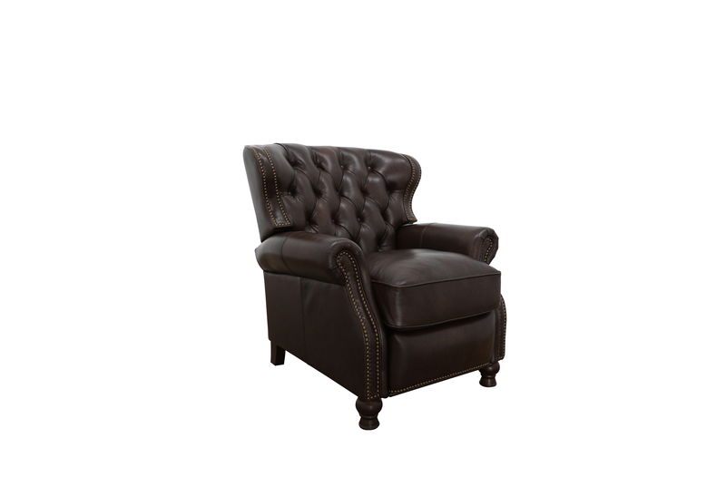Presidential - Push Thru The Arm Recliner - Dark Brown