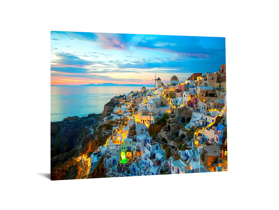 Tempered Glass With Foil - Greece - Blue