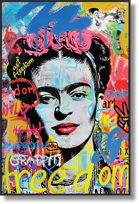 Urban Vivid Muse - 32" x 47" Framed Wall Art - Blue