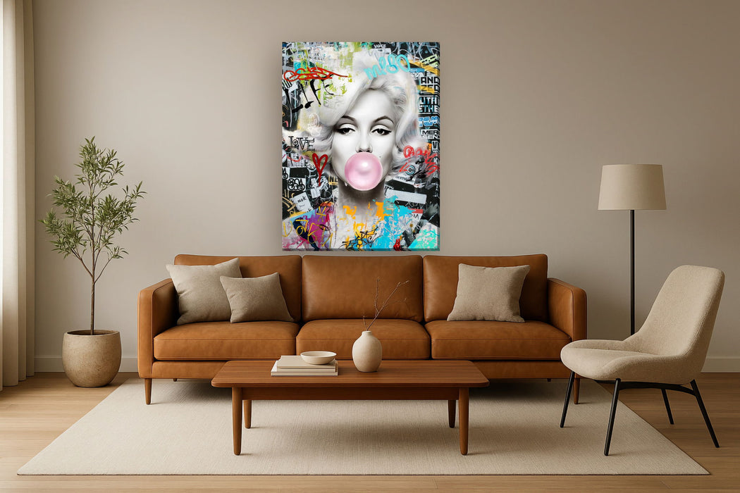 Graffiti Bubble Icon - 36" x 48" Framed Wall Art