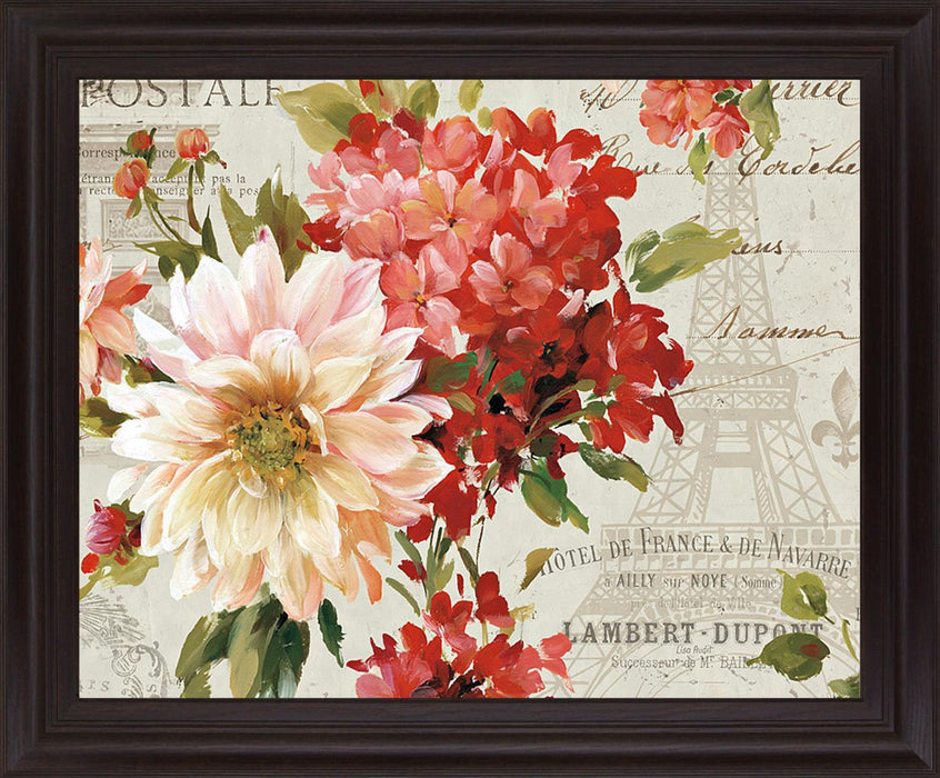 Blushing Parisian Petals - 28" x 34" Framed Wall Art