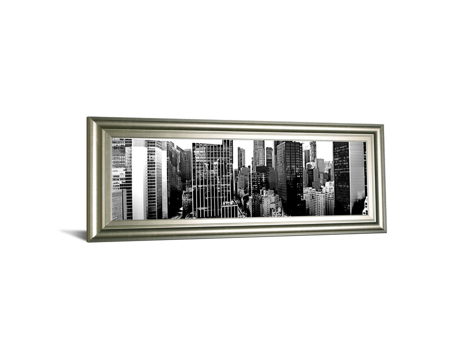 Panorama Of NYC VII By Jeff Pica - Framed Print Wall Art - Dark Gray