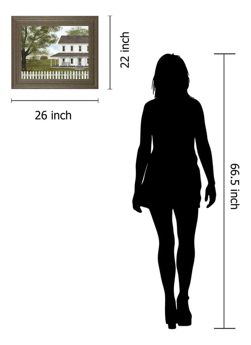 The Green, Green Grass Of Home By Billy Jacobs - Framed Print Wall Art - Green