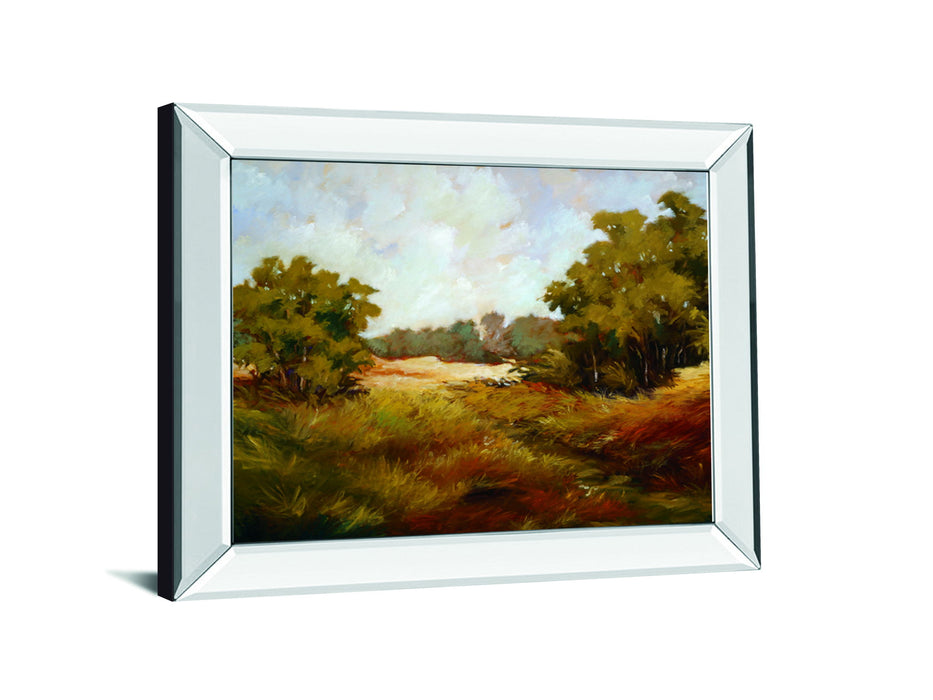 Peaceful Retreat I By Baynes, M - Mirror Framed Print Wall Art - Green