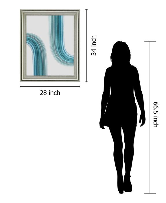 Curved Streams - 28" x 34" Framed Wall Art