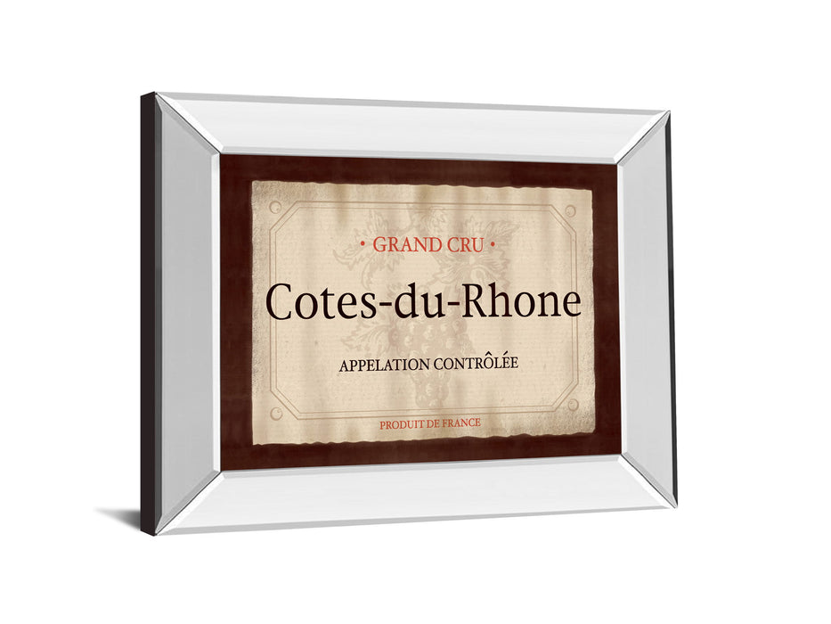 Cote Du Rhone By Paola Viveiros - Mirror Framed Print Wall Art - Beige