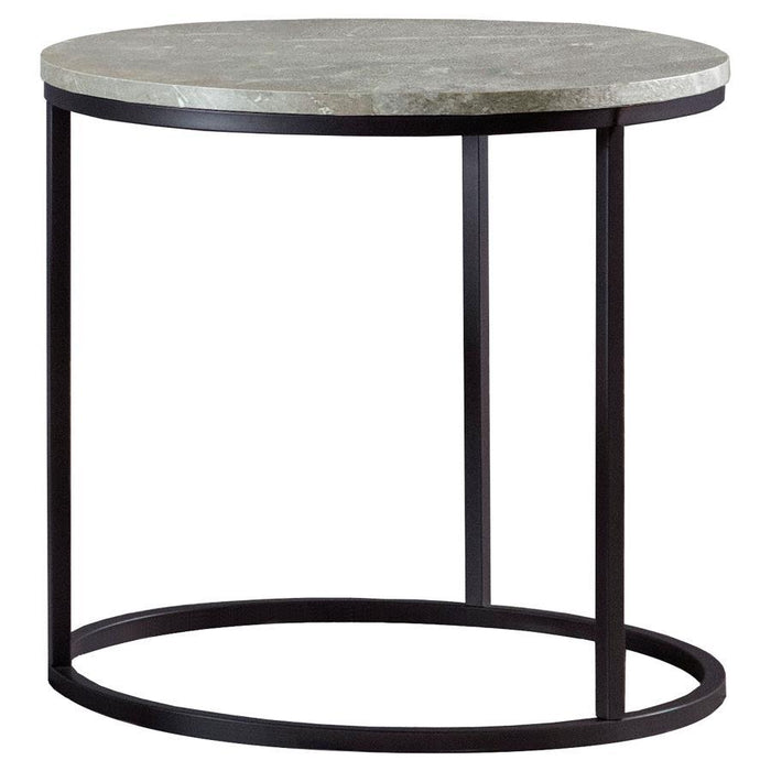 Lainey - Round Faux Marble Side End Table