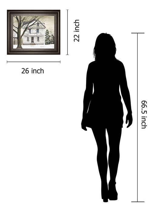 Winter Porch By Billy Jacobs - Framed Print Wall Art - White