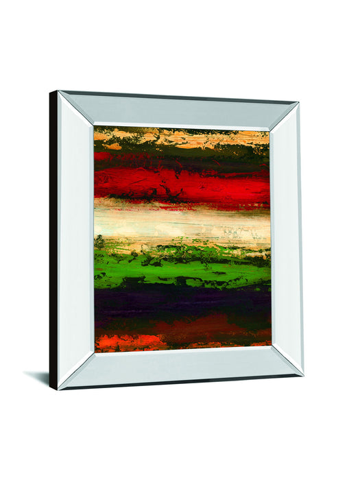 Nightlight Il By W. Blake - Mirror Framed Print Wall Art - Red