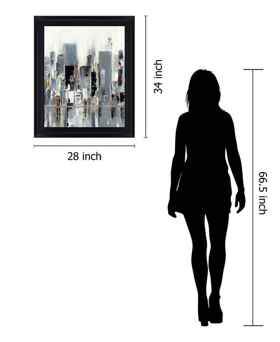 Misty Metropolis - 28" x 34" Framed Wall Art