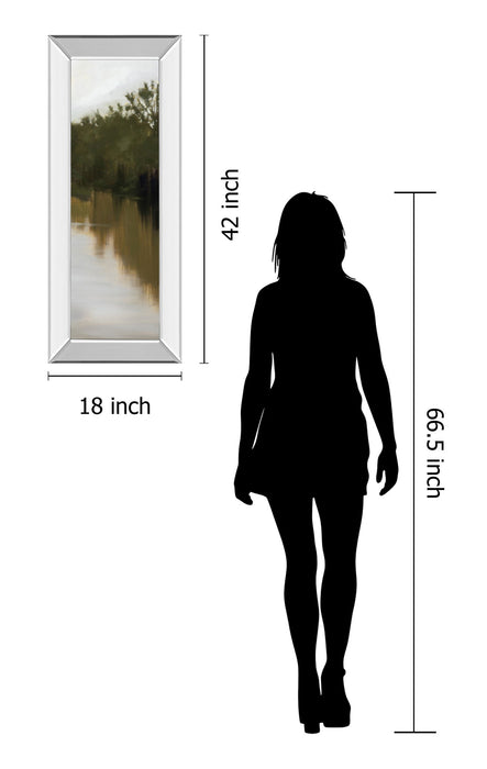 River Journey By Megan Lightell - Framed Print Wall Real Glass - Dark Brown