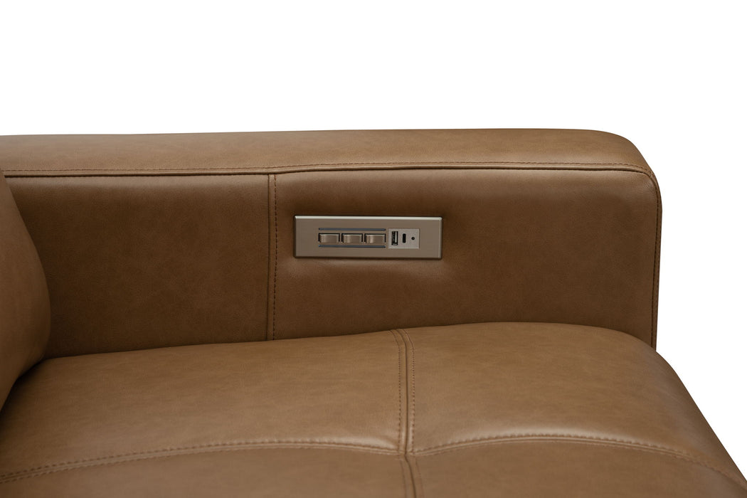 Cara - Loveseat With Power Recline, Power Headrest And Power Lumbar - Light Brown