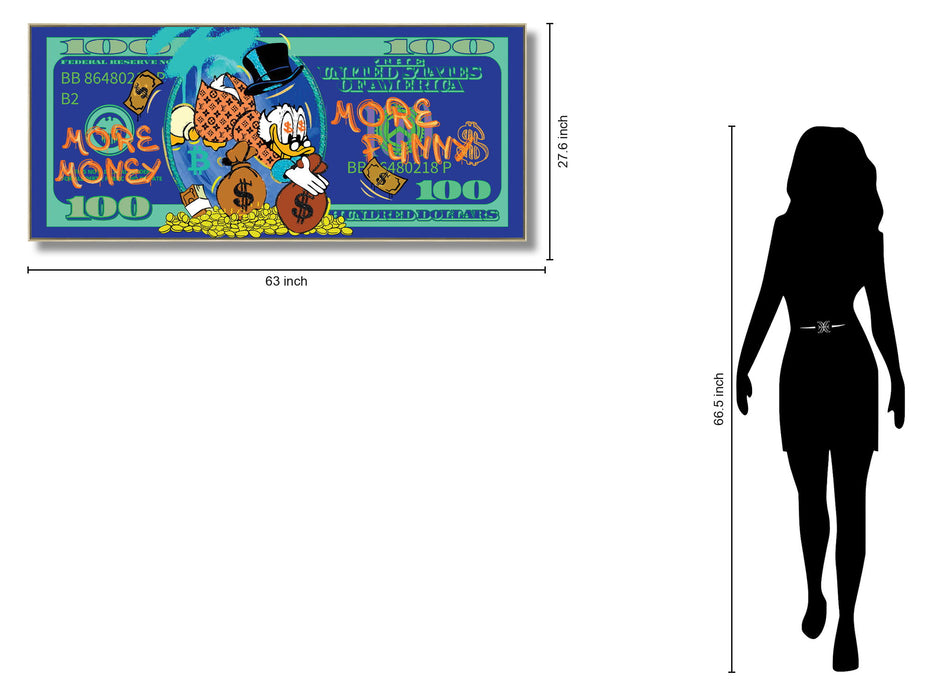 Greedy Duck Delight - 28" x 63" Framed Wall Art