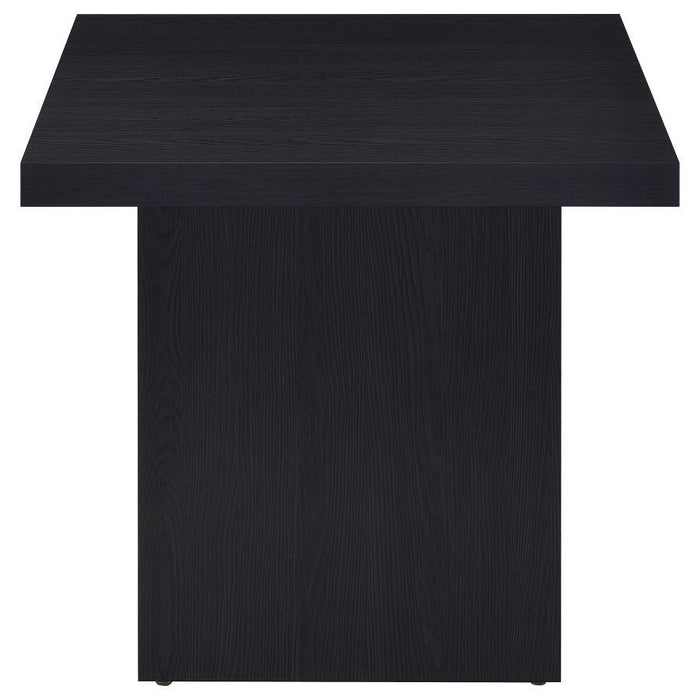 Devar - Square Engineered Laminate End Side Table - Black