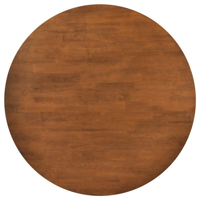 Dinah 5-piece Round Solid Wood Dining Set Walnut