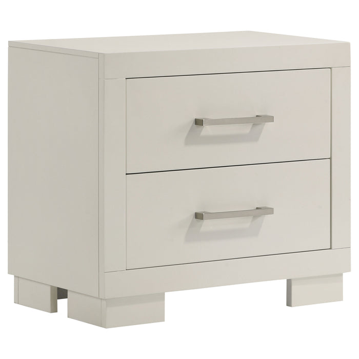 Jessica 4-piece Eastern King LED Bedroom Set Snow White