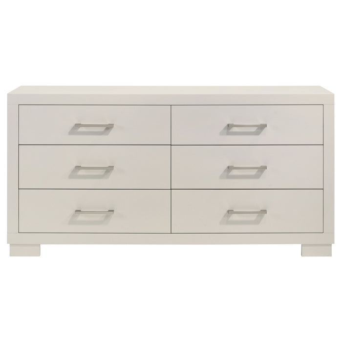 Jessica 4-piece Eastern King LED Bedroom Set Snow White