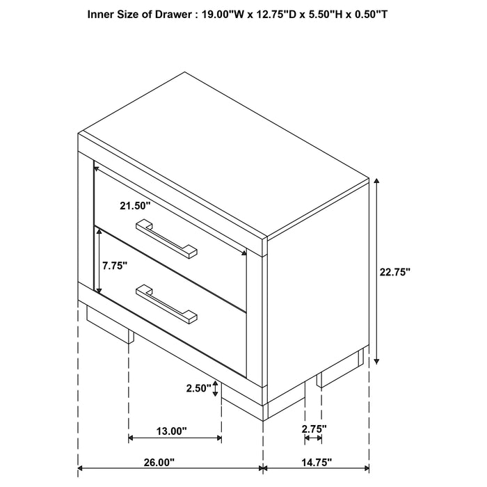 Jessica 4-piece Eastern King LED Bedroom Set Snow White