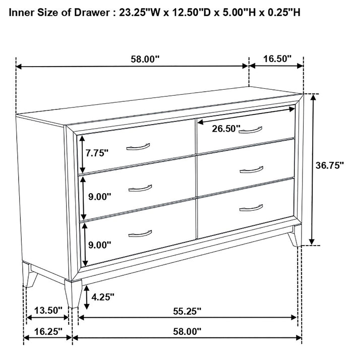 Watson Four-piece Full Bedroom Set Grey Oak