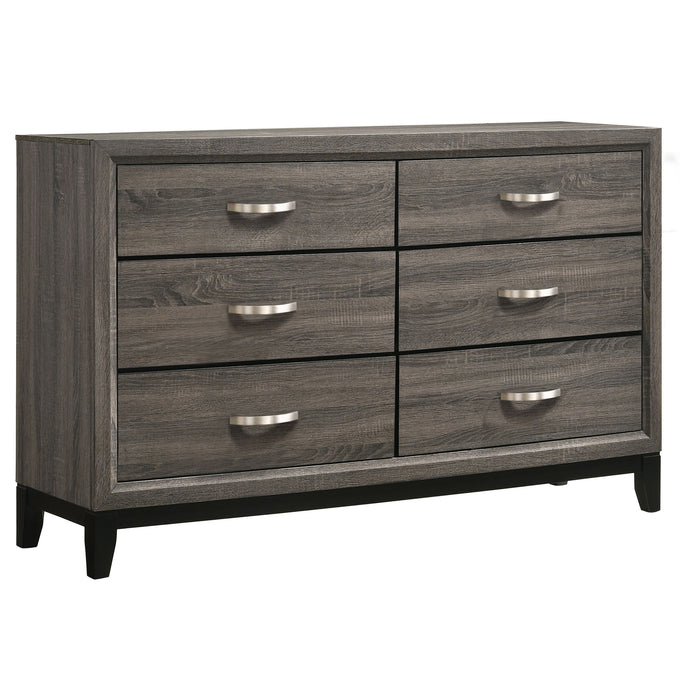 Watson Four-piece Eastern King Bedroom Set Grey Oak