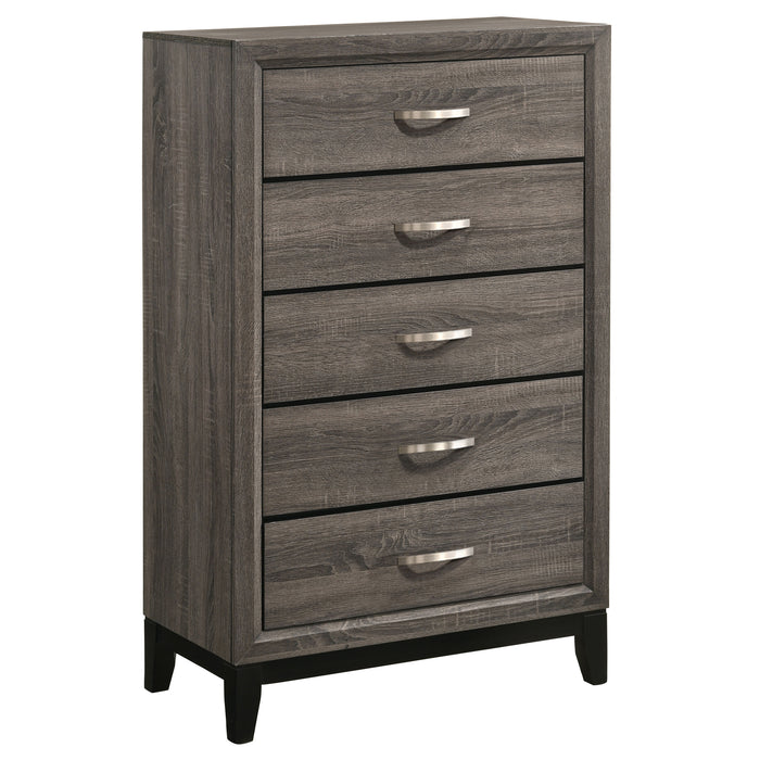 Watson Five-piece Twin Bedroom Set Grey Oak